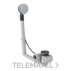 GEBERIT - Desagüe de bañera con mango de giro de accionamiento diámetro 52 longitud de 23 cm con embellecedor principio de contracorriente cromado brillante diámetro 40mm