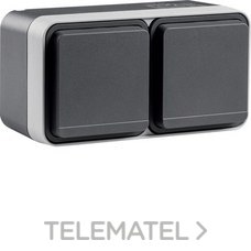 HAGER - TOMA SCHUKO DOBLE HORIZ.ESTANCA GR.