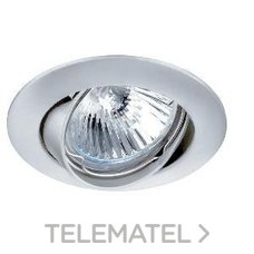 INDELUZ - Empotrable basculante circular NIX LC QPAR16 50W cromo mate