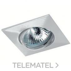 INDELUZ - Empotrable basculante cuadrado NIX LC QPAR16 50W cromo mate