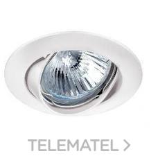 INDELUZ - Empotrable circular NIX LC QPAR16 50W GZ10 blanco