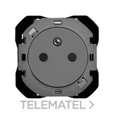 SIMON - Base de enchufe CLEAN francesa titanio