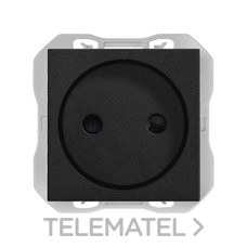 SIMON - BASE ENCHUFE BIPOLAR SIMON 270 NEGRO MATE
