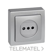 SIMON - BASE ENCHUFE BIPOLAR S.73 LOFT ALUMINIO