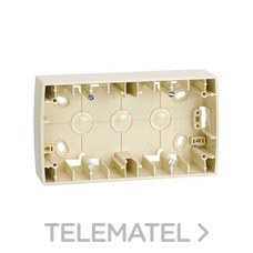 SIMON - CAJA SUP.2 ELEM.BAJA S.82 MARFIL