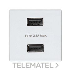 SIMON - CARGADOR 2xUSB 5V/DC 2,1A SIMON 27 BL