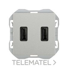 SIMON - CARGADOR USB DOBLE A+A 3,1A SMARTCHARGE ALUMINIO