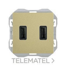 SIMON - CARGADOR USB DOBLE A+A 3,1A SMARTCHARGE BRONCE
