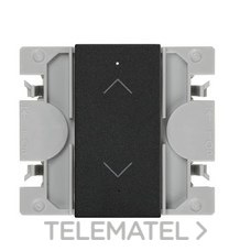 SIMON - Interruptor de persianas SIMON 270 iO con tecla estrecha negro mate