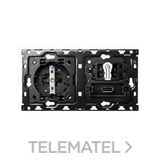 SIMON - KIT 2 ELS./BA.+CRUCE+CARGADOR USB S.100