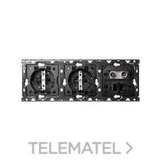 SIMON - KIT BACK 3 ELS./2 BASES+TV+RJ45 S.100