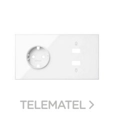 SIMON - KIT FT.2 ELS./BASE+CAR.2xUSB S.100 BL.