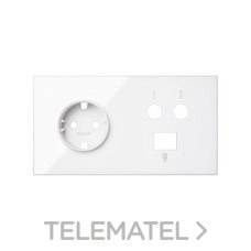 SIMON - KIT FRONTAL 2 ELS./BASE+TV+RJ45 S.100 BL