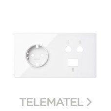 SIMON - KIT FT.SIMON 100 2 EL.base+TV+RJ45 BLM.