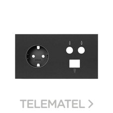 SIMON - KIT FT.SIMON 100 2 EL.base+TV+RJ45 NG MT