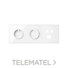 SIMON - KIT FT.3 ELS./2 BASES+TV+RJ45 S.100 BL.