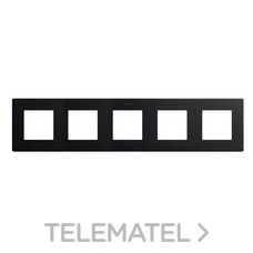 SIMON - Marco 5 elementos ICON negro mate