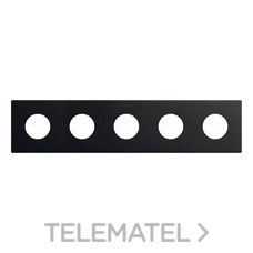 SIMON - Marco mínimo para CLEAN schuko 5 elementos negro mate