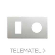 SIMON - MARCO 2 EL. -- 1 MINIMO + 1 CLEAN SCHUKO ALUMINIO