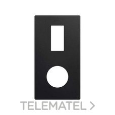 SIMON - MARCO 2 EL. VERTICAL -- 1 MINIMO + 1 CLEAN SCHUKO NEGRO MATE