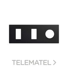 SIMON - MARCO 3 EL. -- 2 MINIMO + 1 CLEAN SCHUKO NEGRO MATE