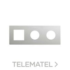 SIMON - MARCO 3 EL. -- 1 ICON + 2 CLEAN SCHUKO ALUMINIO