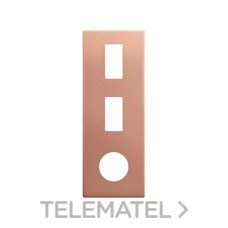 SIMON - MARCO 3 EL. VERTICAL -- 2 MINIMO + 1 CLEAN SCHUKO COBRE