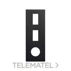 SIMON - MARCO 3 EL. VERTICAL -- 2 MINIMO + 1 CLEAN SCHUKO NEGRO MATE