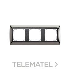 SIMON - MARCO 3 ELEM.ACERO OSCURO/ZOCALO GF.S.82