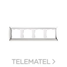 SIMON - MARCO 4 ELEM.CROMADO/ZOCALO BL.S.82