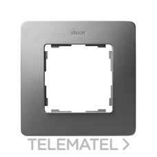 SIMON - MARCO 1 ELEM.ALUMINIO FRIO BASE NEGRA