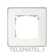 SIMON - MARCO 1 ELEM.BLANCO BASE ALUMINIO