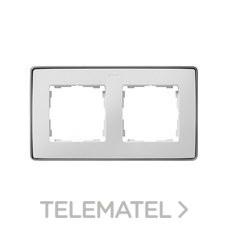 SIMON - MARCO 2 ELEM.BLANCO BASE ALUMINIO