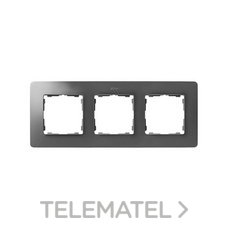 SIMON - MARCO 3 ELEM.ALUMINIO FRIO BASE NEGRA