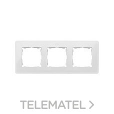 SIMON - MARCO 3 ELEM.BLANCO BASE ALUMINIO