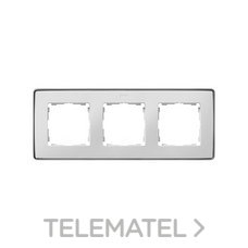 SIMON - MARCO 3 ELEM.BLANCO BASE ALUMINIO