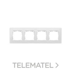 SIMON - MARCO 4 ELEM.BLANCO BASE ALUMINIO