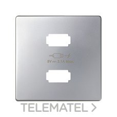 SIMON - Placa cargador SIMON 82 2xUSB 5V 2,1A aluminio