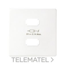 SIMON - Placa cargador SIMON 82 2xUSB 5V 2,1A blanco