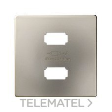 SIMON - Placa cargador SIMON 82 2xUSB 5V 2,1A cava mate