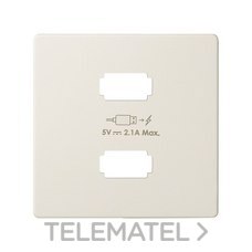 SIMON - Placa cargador SIMON 82 2xUSB 5V 2,1A marfil