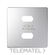 SIMON - Placa cargador SIMON 82 CONCEPT 2xUSB 5V 2,1A aluminio