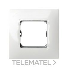 SIMON - PLACA MONOBLOC 85x85mm S.27 BLANCO NIEVE