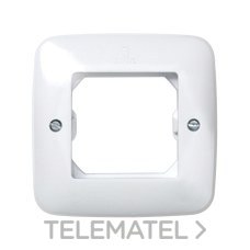 SIMON - PLACA 1 MOD.ANCHO C/GARRA S.27 BL.NIEVE