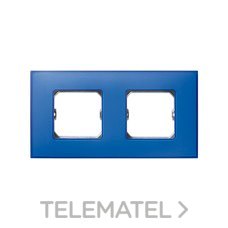 SIMON - PLACA 2 ELEM.S.27 AZUL ELECTRICO MATE