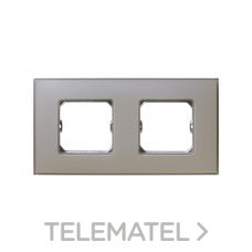 SIMON - PLACA 2 ELEM.S.27 GRIS MATE