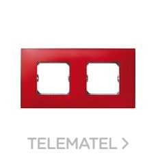 SIMON - PLACA 2 ELEM.S.27 ROJO MATE