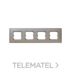 SIMON - PLACA 4 ELEM.S.27 GRIS MATE