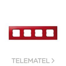 SIMON - PLACA 4 ELEM.S.27 ROJO MATE