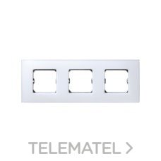 SIMON - PLACA 3 ELEM.S.27 BLANCO MATE